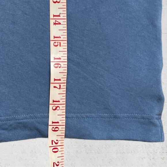 Athleta Blue Westwood Sweatshirt Tee V Neck Boxy Oversized Size Small - Picture 10 of 10